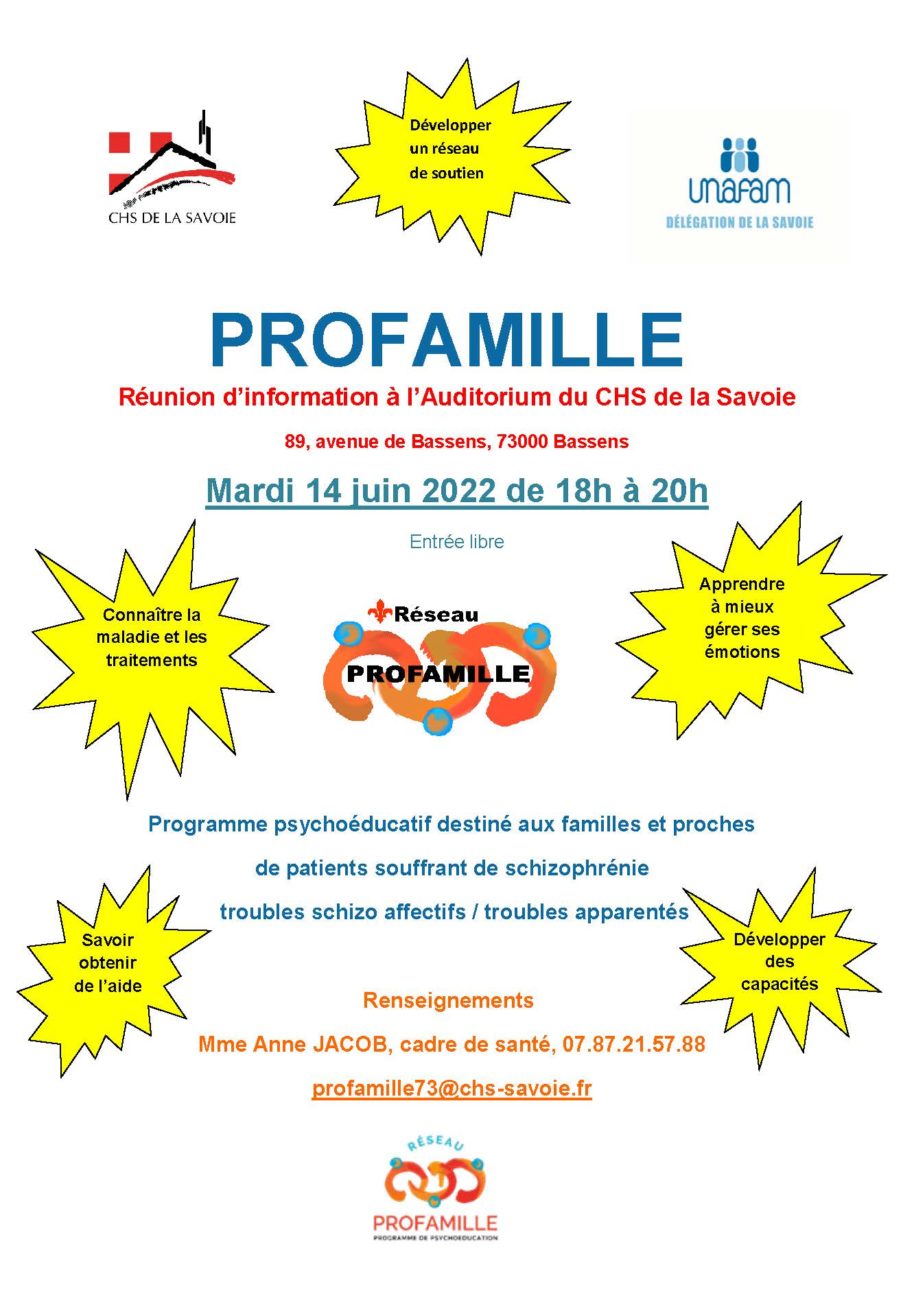 Réunion d’information Programme psychoéducatif « Profamille »