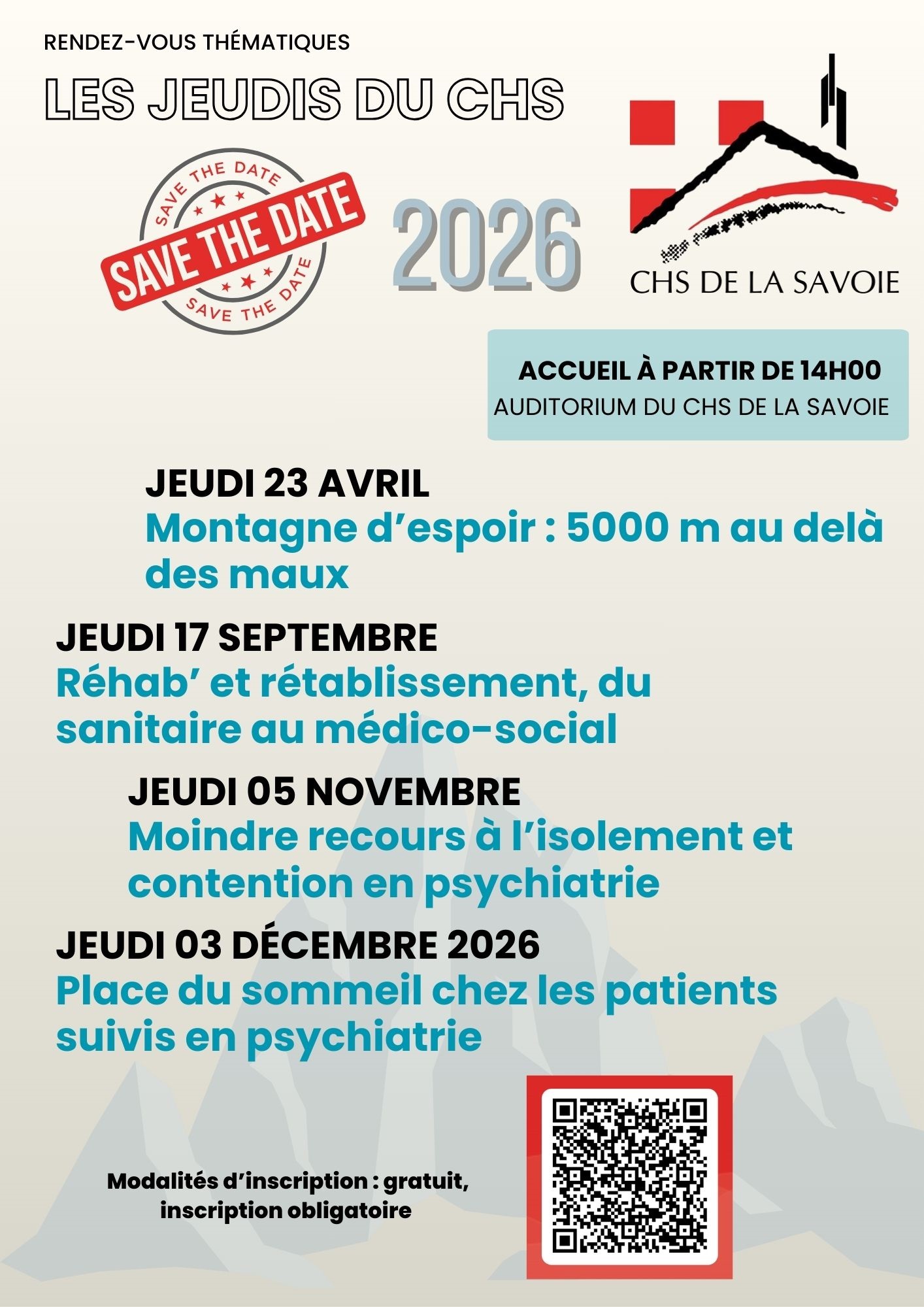 Jeudis du CHS 2026 : save the date !