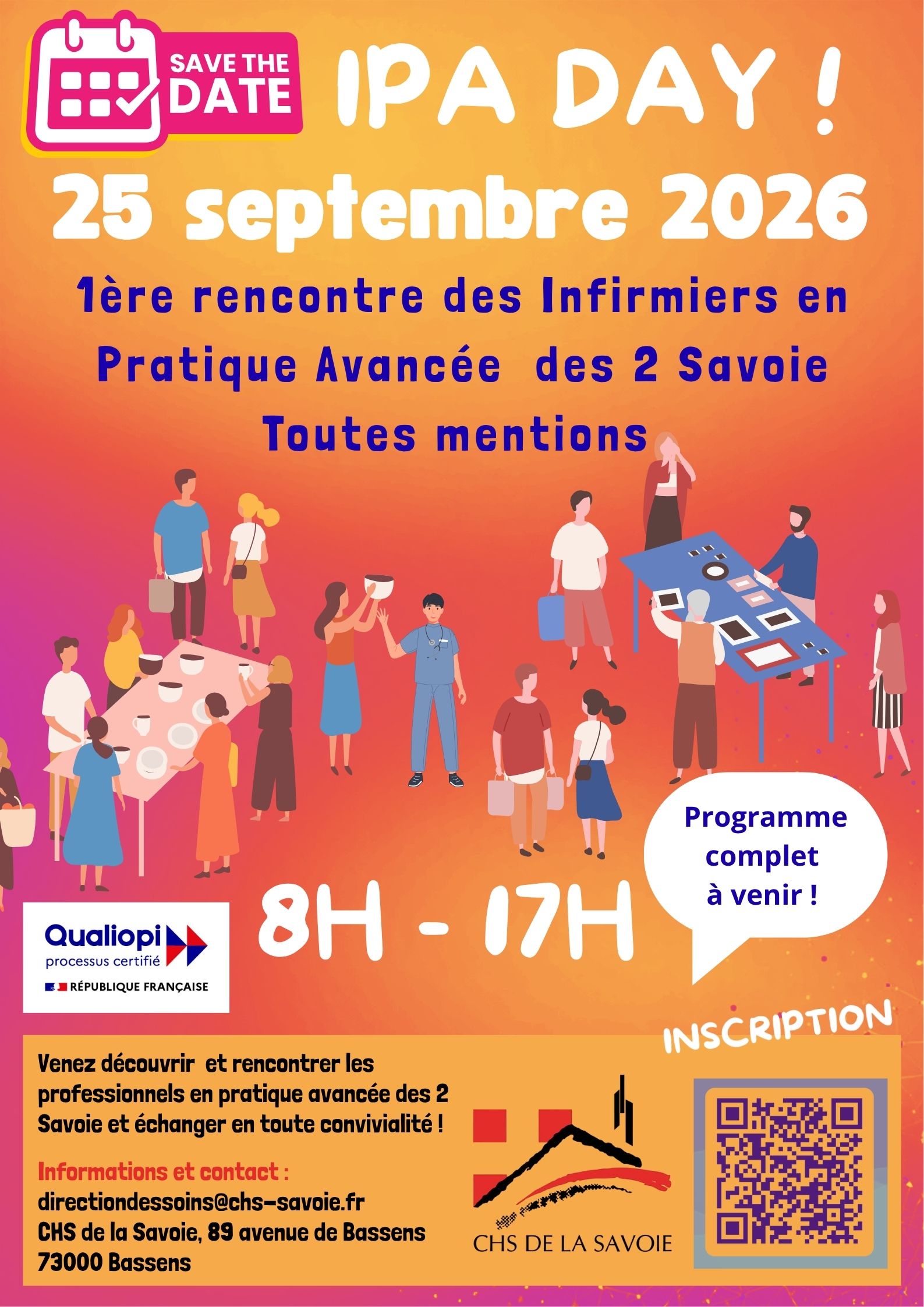 1ère rencontre des Infirmiers en Pratique Avancée  des 2 Savoie : 25 septembre 2026